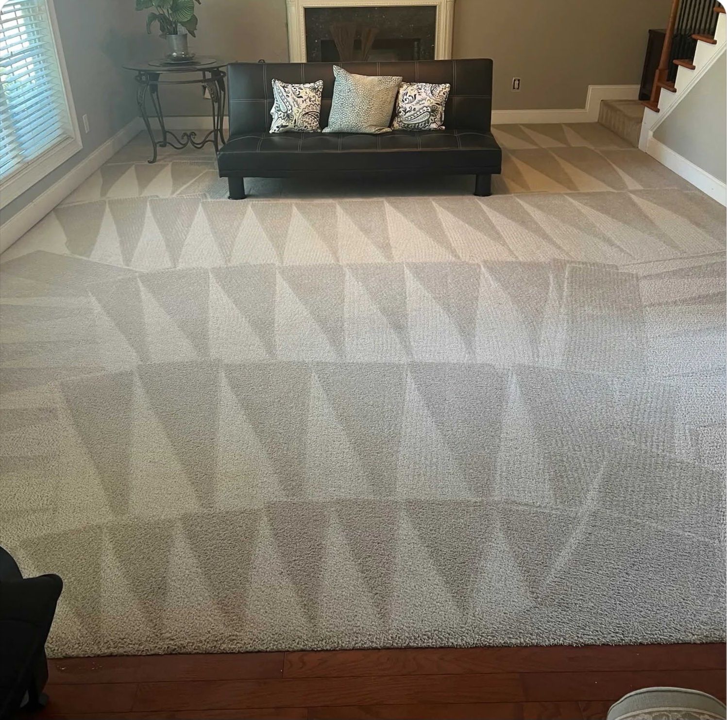 Residential carpet cleaning result 1