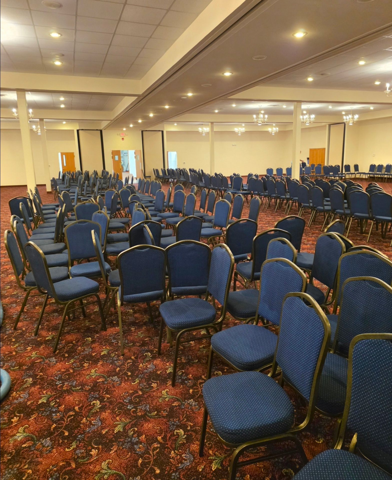 Banquet hall commercial carpet and chair cleaning