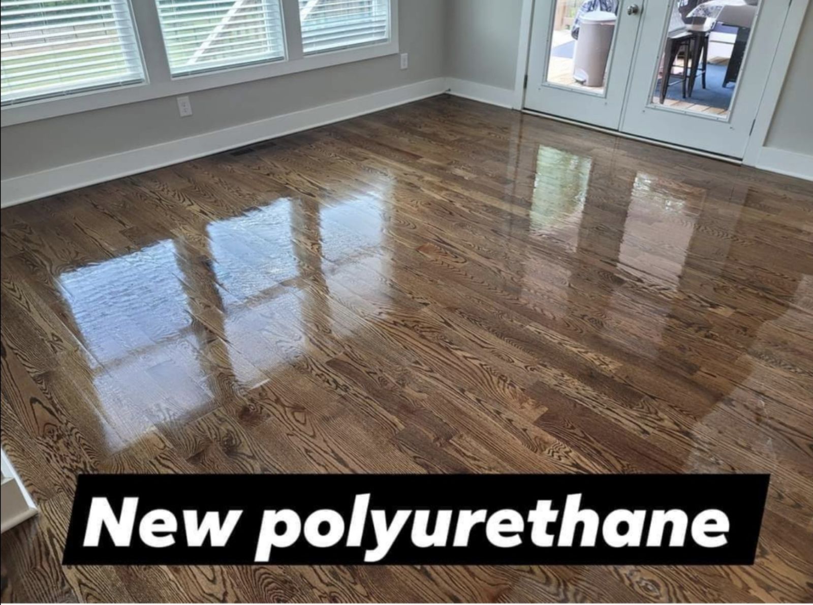 Hardwood floor — fresh polyurethane finish